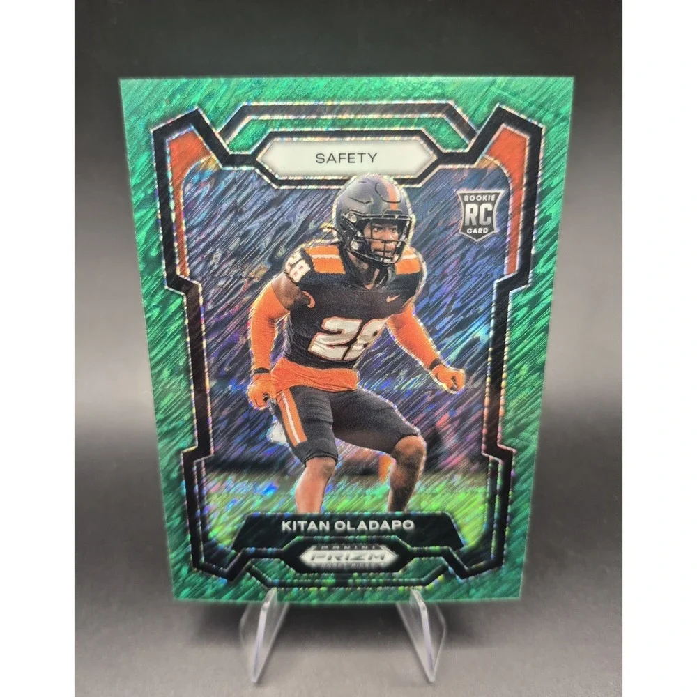 2024 Prizm Draft Picks Kitan Oladapo #169 1st Off The Line Green Shimmer /8 (RC)